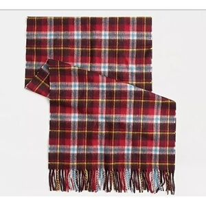 J.Crew NWOT Abraham Moon Merino wool Plaid scarf